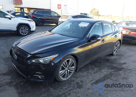 2016 Infiniti Q50 Hybrid from USA, damaged, VIN JN1AV7AP3GM490238